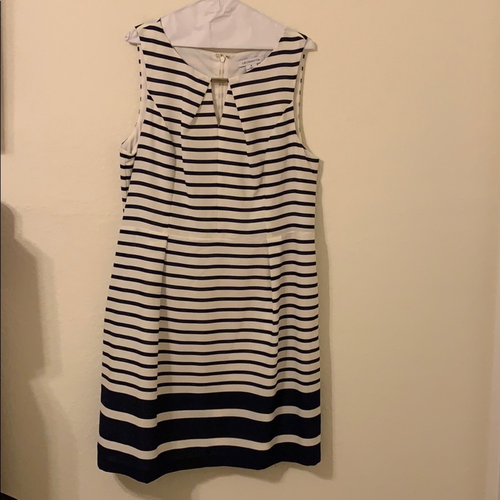 Cream striped dress